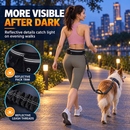 Hands-Free Running Dog Leash with Waist Pack, 4 Colors, By GAVPEPY image 6 - 5.jpg