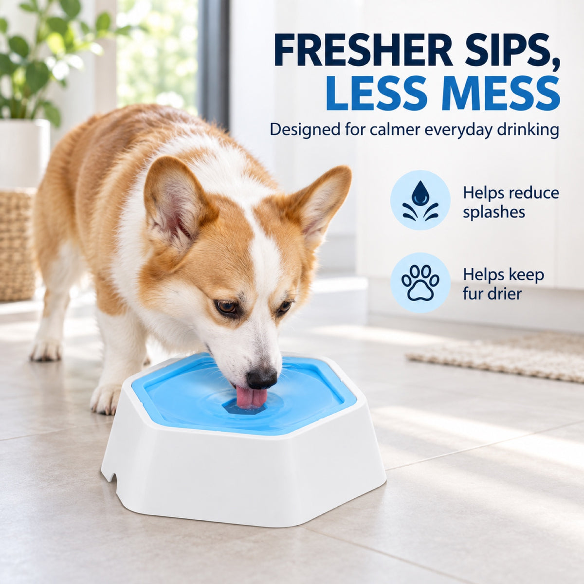 Floating Splash-Control Pet Water Bowl, 4 Colors, By GAVPEPY image 6 - 5.jpg