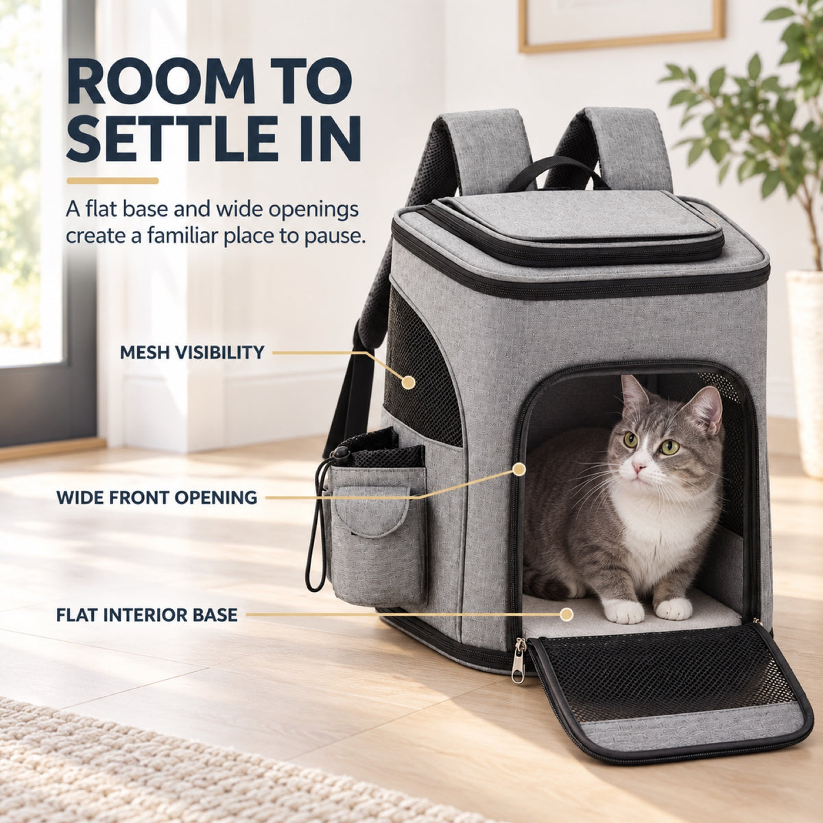 Large Ventilated Pet Backpack, 2 Sizes, 2 Colors, By GAVPEPY image 6 - 5.jpg