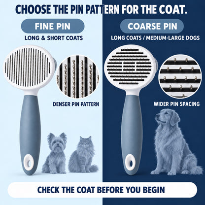 Pet Grooming Pin Brush, 2 Colors and 2 Pin Types, By GAVPEPY image 6 - 5.jpg