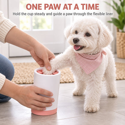 GAVPEPY PP plastic Pet Paw Cleaning Cup, Sizes S, L, Gray, Pink, Green, for cleaning paws after outdoor walks; reusable cup with the selected color and size shown in the product photos; review the selected variant photo for details image 5 - 5.jpg