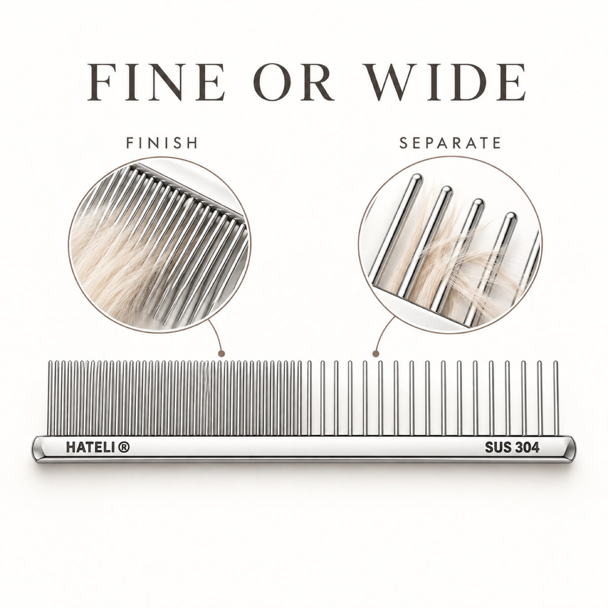 304 Stainless Steel Pet Face Comb, 2 Pin Lengths, By GAVPEPY image 6 - 5.jpg