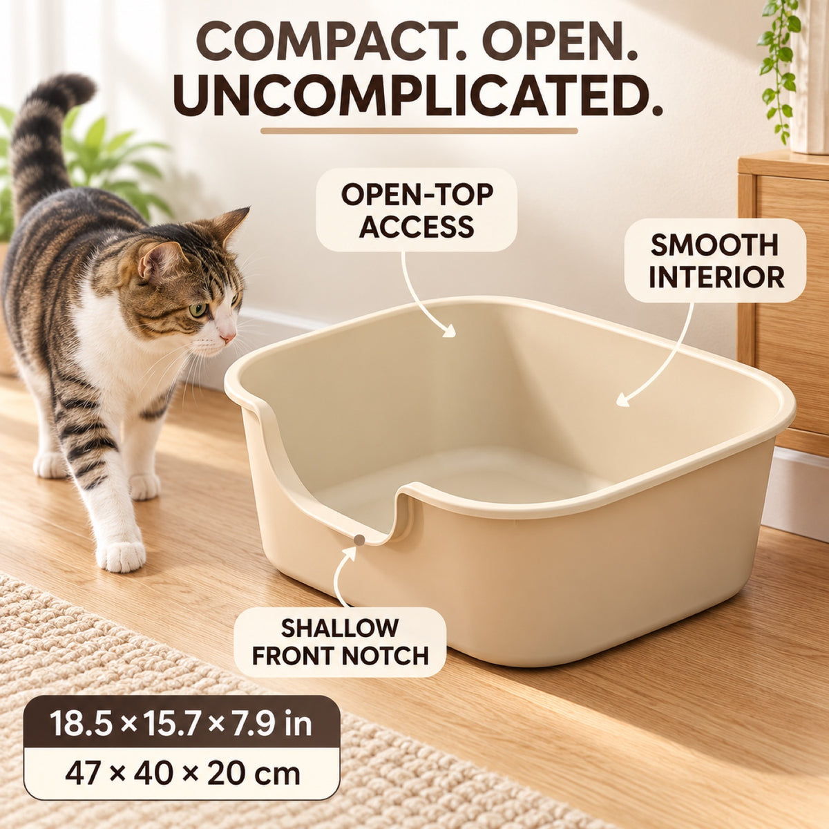 GAVPEPY Extra Large High-Sided Cat Litter Box, 10 Options image 6 - 5.jpg