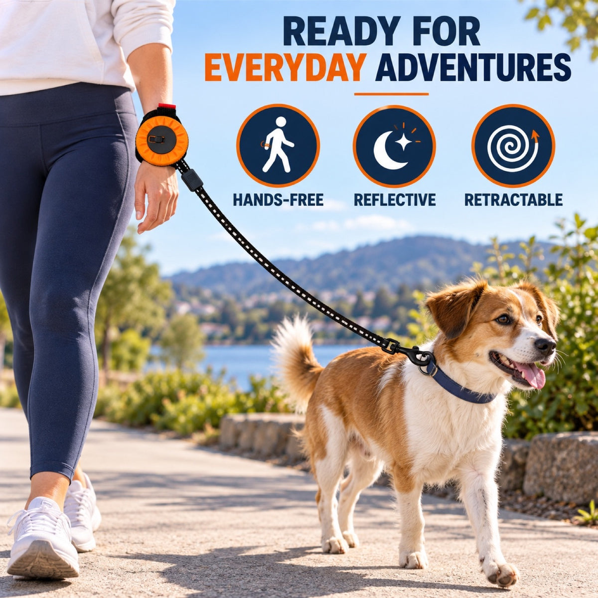 Wrist-Worn Retractable Dog Leash, 4 Colors and 2 Lengths, By GAVPEPY image 6 - 5.jpg