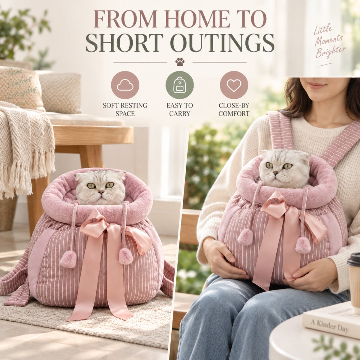 Front-Worn Pet Carrier Backpack, 2 Sizes, 2 Colors, By GAVPEPY image 6 - 5.jpg