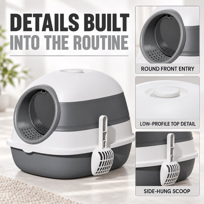 GAVPEPY Enclosed Cat Litter Box image 6 - 5.jpg