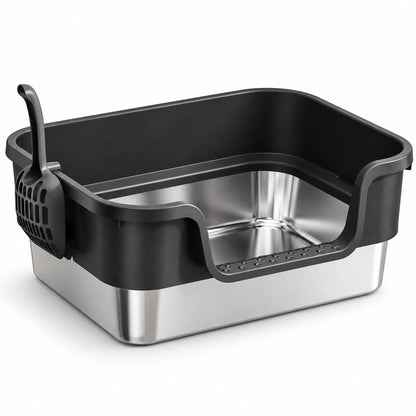 GAVPEPY Extra Large Stainless Steel High-Sided Cat Litter Box, 6 Options image 11 - 6144801203581.jpg