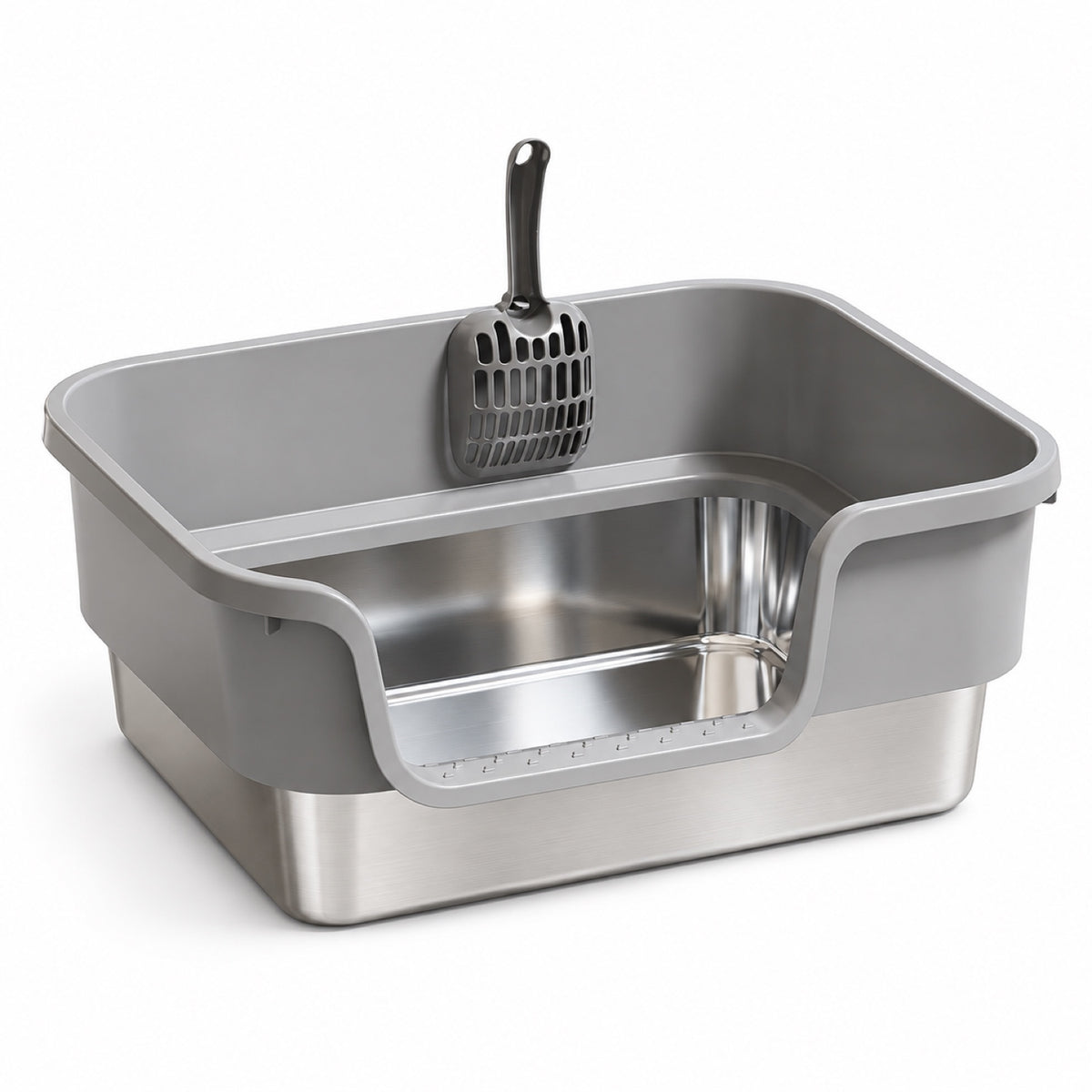 GAVPEPY Extra Large Stainless Steel Top-Entry Cat Litter Box, 18 Options image 12 - 6150768774946.jpg