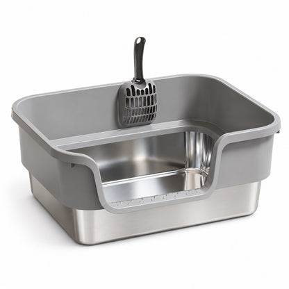 GAVPEPY Extra Large Stainless Steel Top-Entry Cat Litter Box, 18 Options image 12 - 6150768774946.jpg