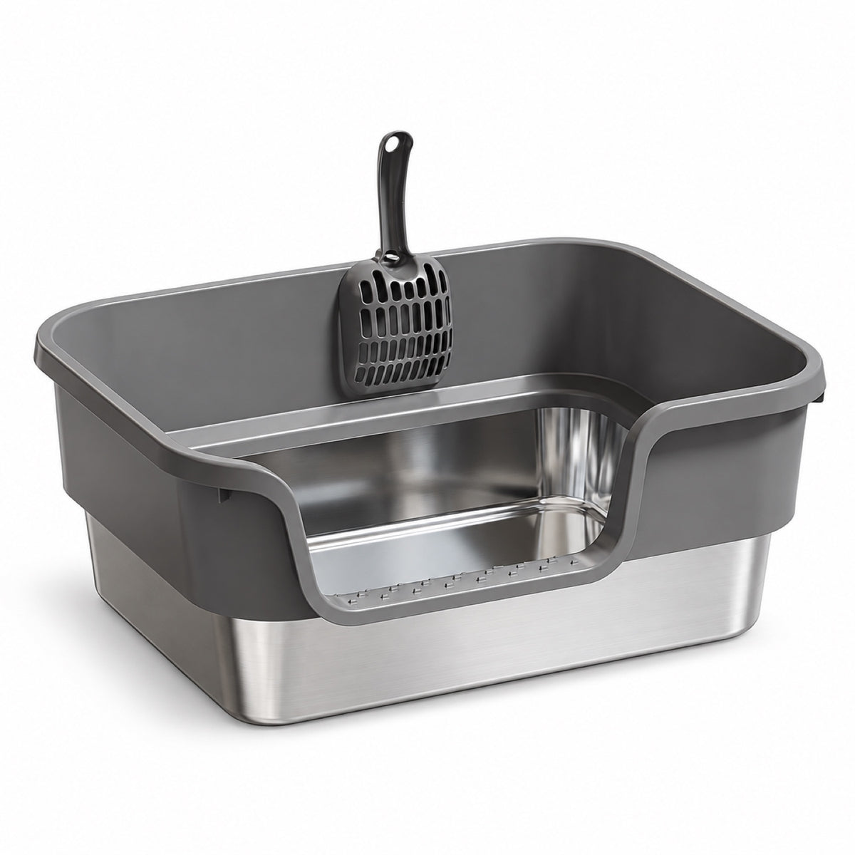 GAVPEPY Extra Large Stainless Steel Top-Entry Cat Litter Box, 18 Options image 11 - 6150768774947.jpg