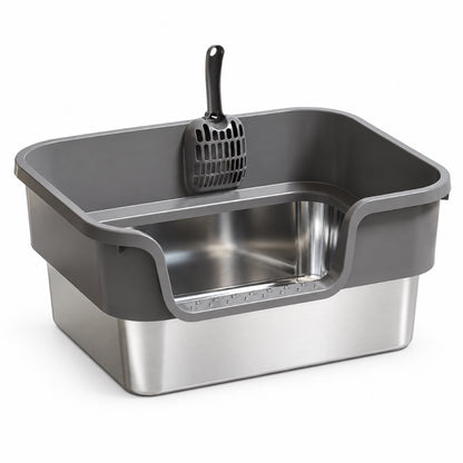 GAVPEPY Extra Large Stainless Steel Top-Entry Cat Litter Box, 18 Options image 13 - 6150768774950.jpg