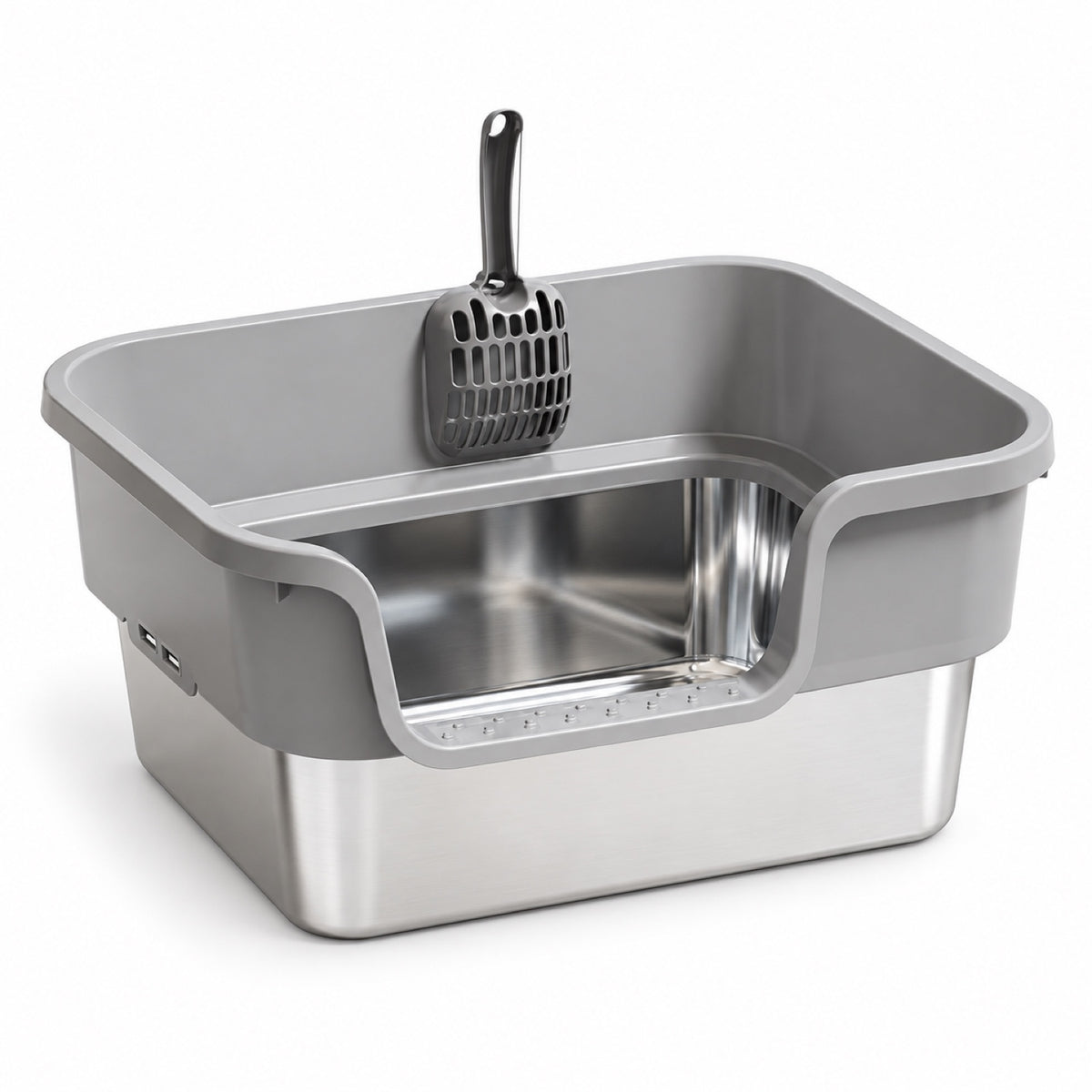 GAVPEPY Extra Large Stainless Steel Top-Entry Cat Litter Box, 18 Options image 10 - 6150768774952.jpg