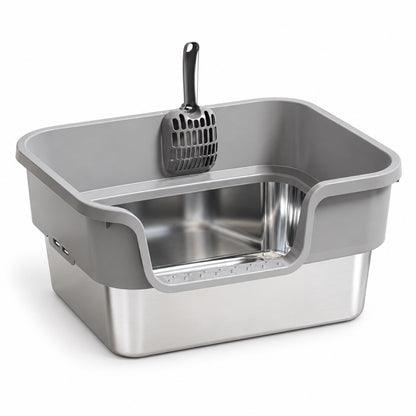 GAVPEPY Extra Large Stainless Steel Top-Entry Cat Litter Box, 18 Options image 10 - 6150768774952.jpg