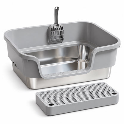 GAVPEPY Extra Large Stainless Steel Top-Entry Cat Litter Box, 18 Options image 22 - 6150768774955.jpg
