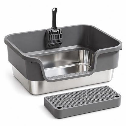 GAVPEPY Extra Large Stainless Steel Top-Entry Cat Litter Box, 18 Options image 20 - 6150768774956.jpg