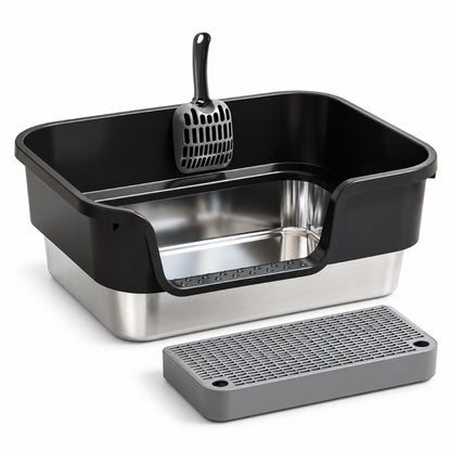 GAVPEPY Extra Large Stainless Steel Top-Entry Cat Litter Box, 18 Options image 18 - 6150768774957.jpg
