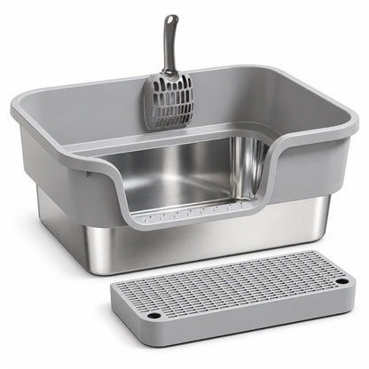 GAVPEPY Extra Large Stainless Steel Top-Entry Cat Litter Box, 18 Options image 19 - 6150768774958.jpg