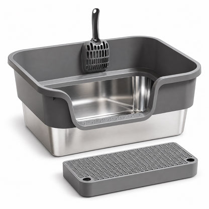 GAVPEPY Extra Large Stainless Steel Top-Entry Cat Litter Box, 18 Options image 21 - 6150768774959.jpg