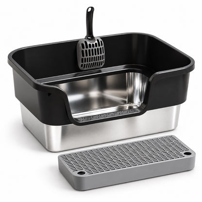GAVPEPY Extra Large Stainless Steel Top-Entry Cat Litter Box, 18 Options image 9 - 6150768774960.jpg