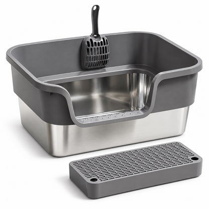 GAVPEPY Extra Large Stainless Steel Top-Entry Cat Litter Box, 18 Options image 24 - 6150768774962.jpg
