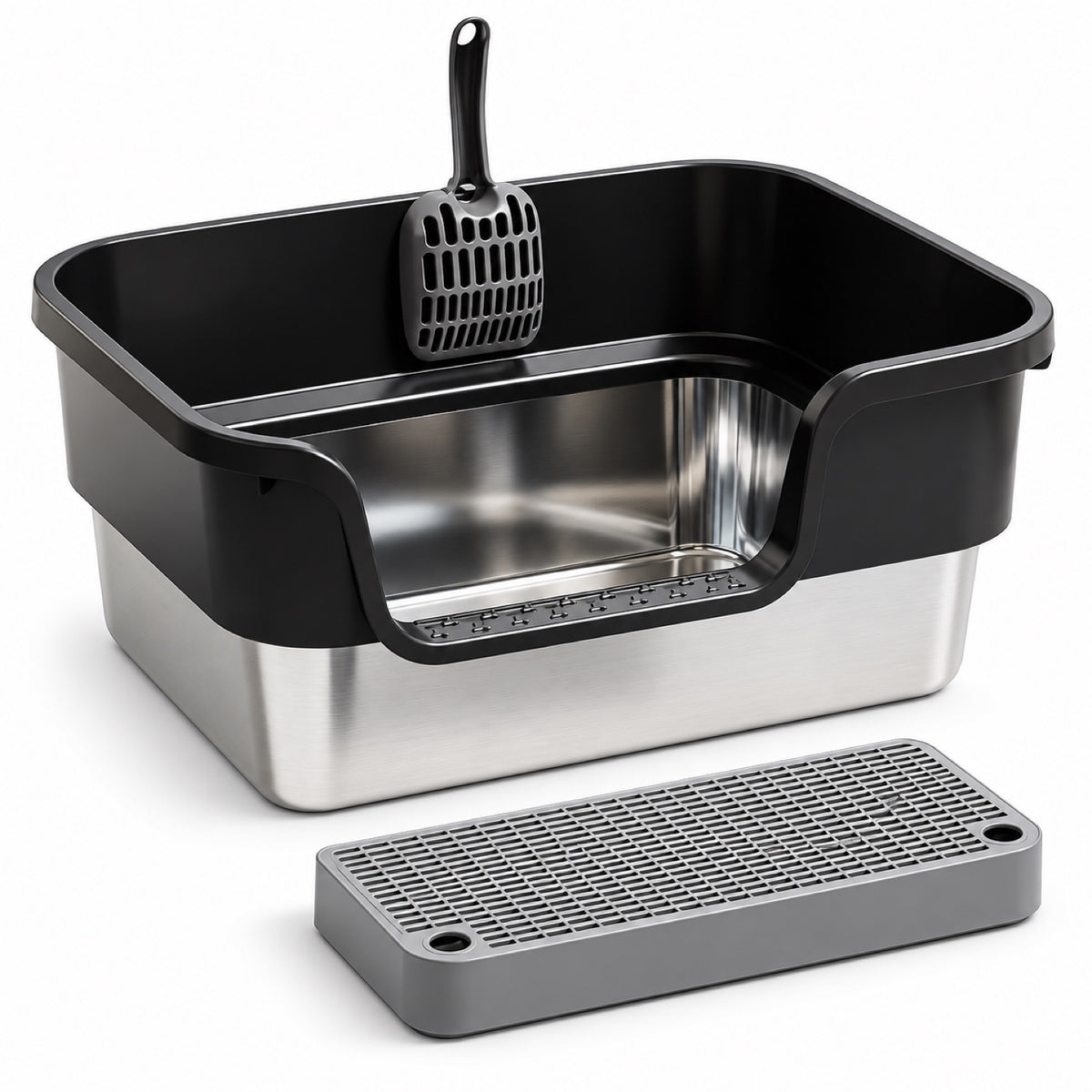 GAVPEPY Extra Large Stainless Steel Top-Entry Cat Litter Box, 18 Options image 14 - 6150768774963.jpg