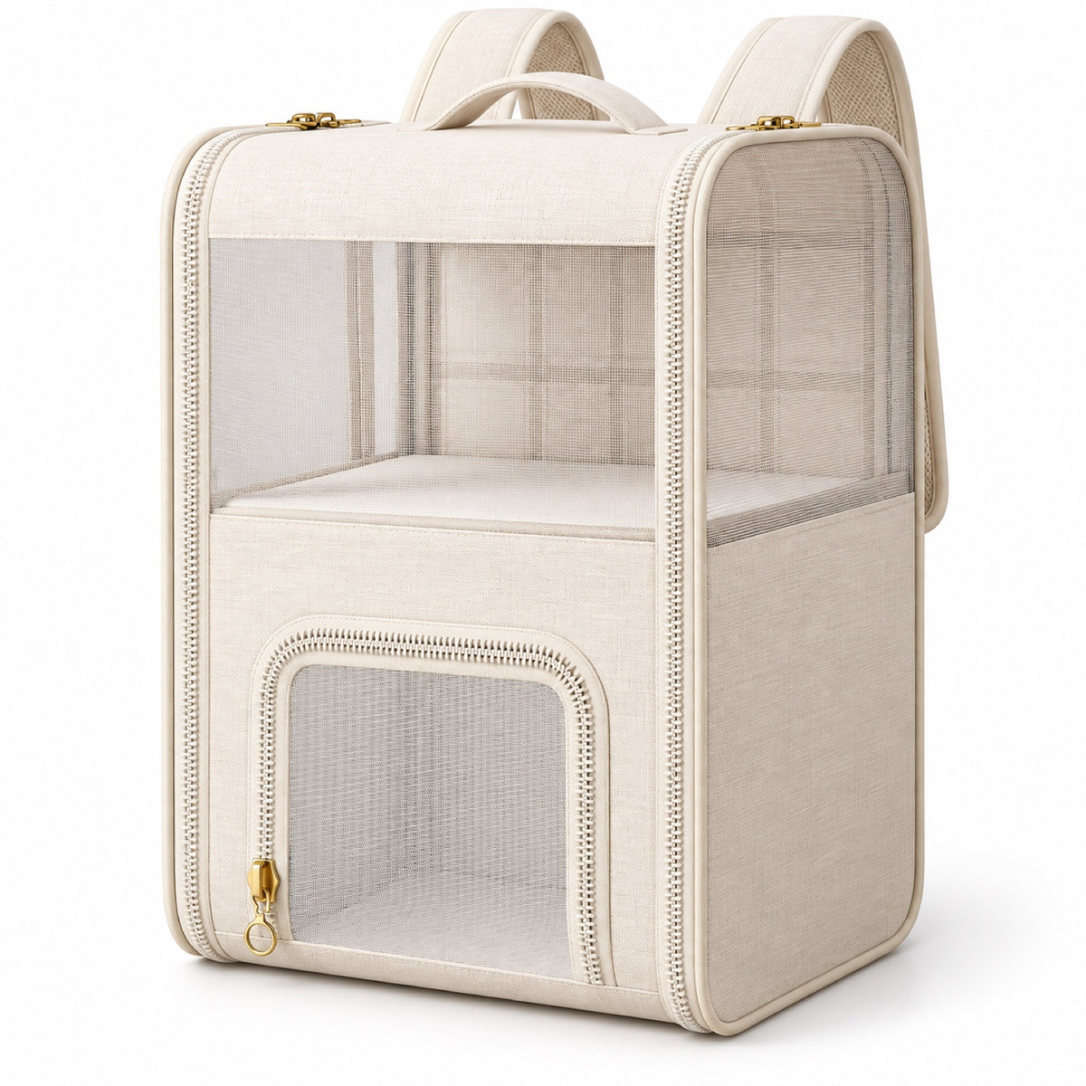 Double-Deck Pet Carrier Backpack with Removable Divider, By GAVPEPY image 8 - 6281229386704.jpg