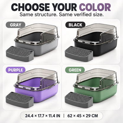 GAVPEPY High-Sided Cat Litter Box, 4 Options image 7 - 6.jpg