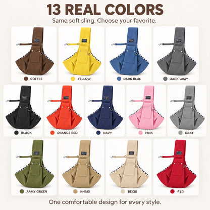 Foldable Pet Sling Carrier with Safety Clip, 13 Colors, By GAVPEPY image 7 - 6.jpg