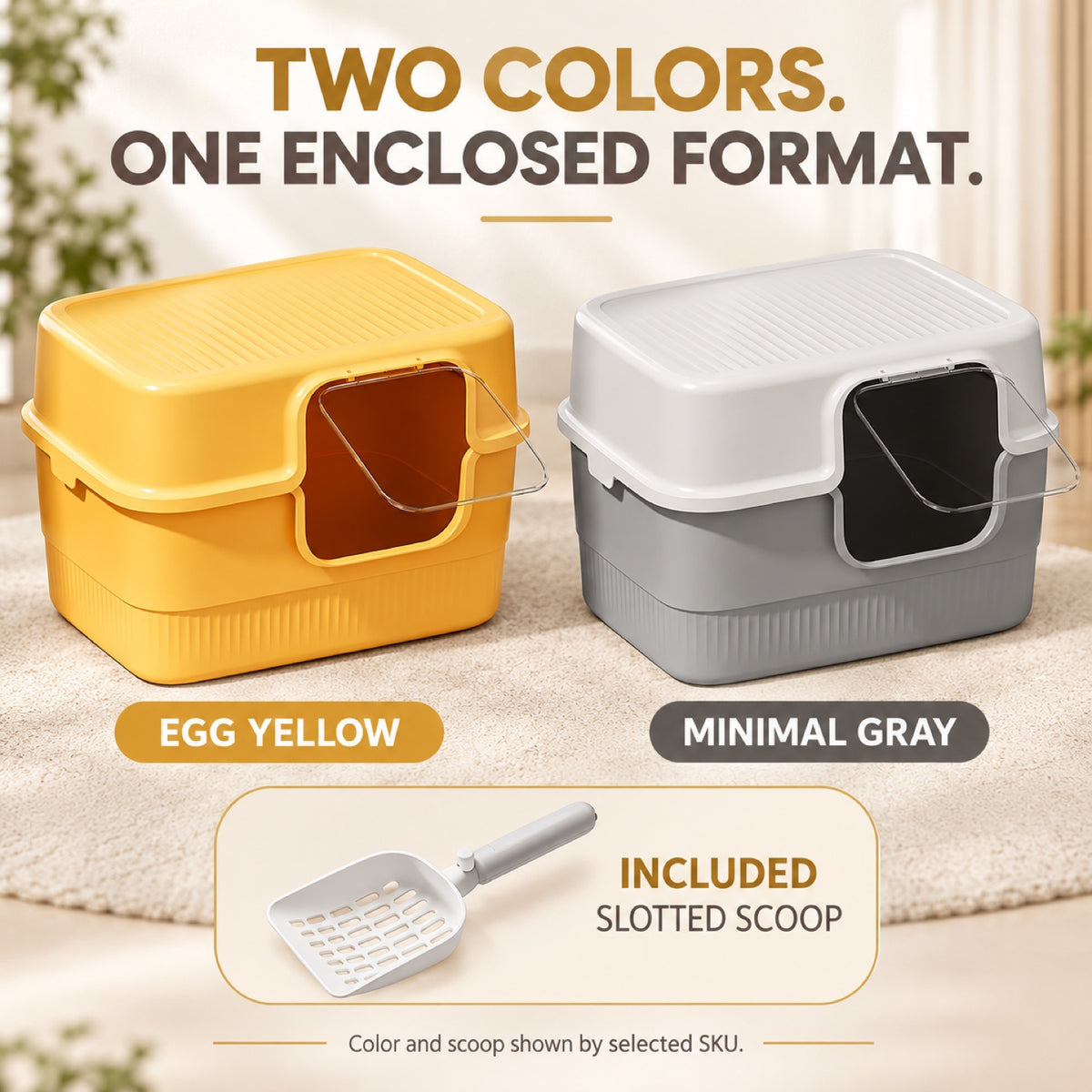 GAVPEPY Extra Large Enclosed Cat Litter Box, 2 Options image 7 - 6.jpg