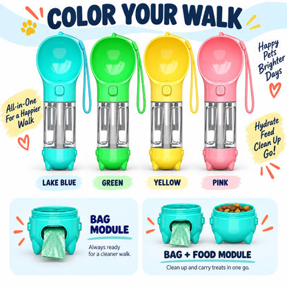 3-in-1 Pet Water Bottle with Waste Bag and Food Containers, By GAVPEPY image 7 - 6.jpg
