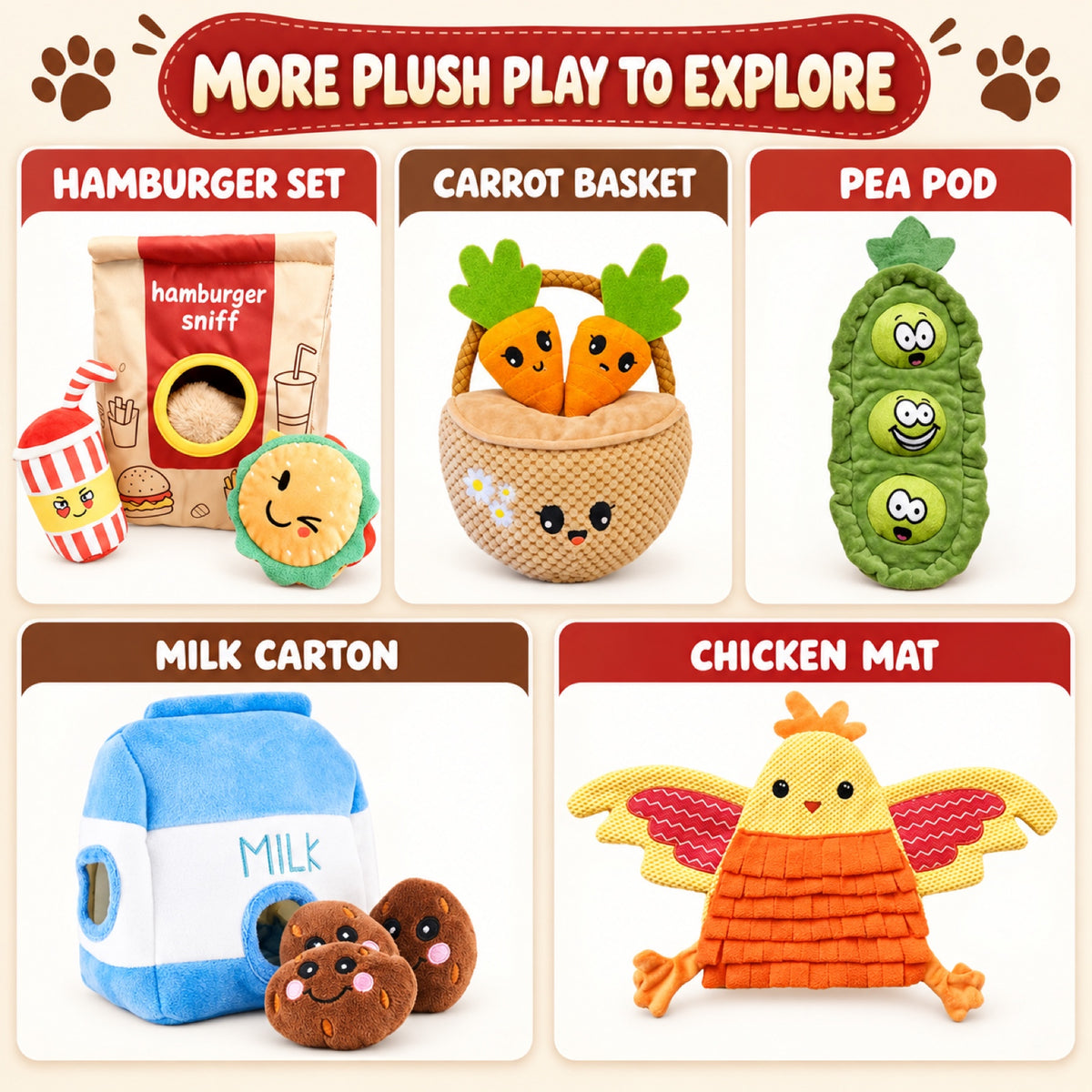 Plush Hide-and-Seek Snuffle Dog Toy, 41 Styles, By GAVPEPY image 7 - 6.jpg