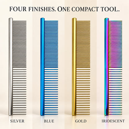 115 mm Dual-Density Metal Pet Face Comb, 4 Colors, By GAVPEPY image 7 - 6.jpg