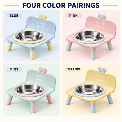 Raised Stainless Steel Pet Bowl, 4 Colors, By GAVPEPY image 7 - 6.jpg