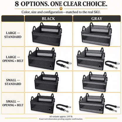 Hard-Bottom Rear Seat Pet Enclosure, 2 Colors, 2 Sizes & 2 Packages, By GAVPEPY image 7 - 6.jpg