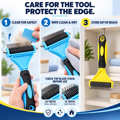 23+12 Tooth Pet Dematting Rake, 2 Colors, By GAVPEPY image 7 - 6.jpg