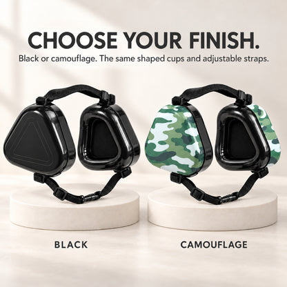 GAVPEPY Adjustable Hard-Shell Dog Ear Muffs, Black or Camouflage color options with an adjustable strap fit, for covering a dog’s ears during supervised exposure to noisy surroundings, grooming, travel and outdoor events image 7 - 6.jpg