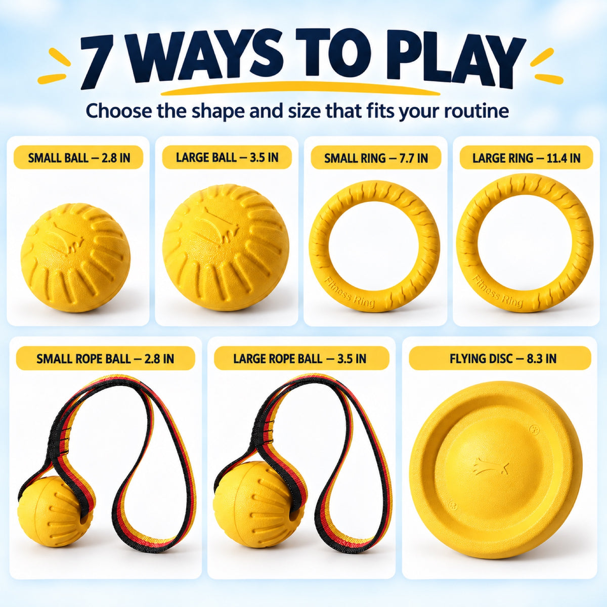EVA Ball, Flying Disc and Pull Ring Dog Toy, 7 Styles, By GAVPEPY image 7 - 6.jpg