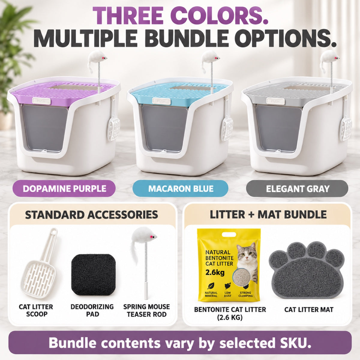 GAVPEPY Enclosed Cat Litter Box, 19 Options image 7 - 6.jpg