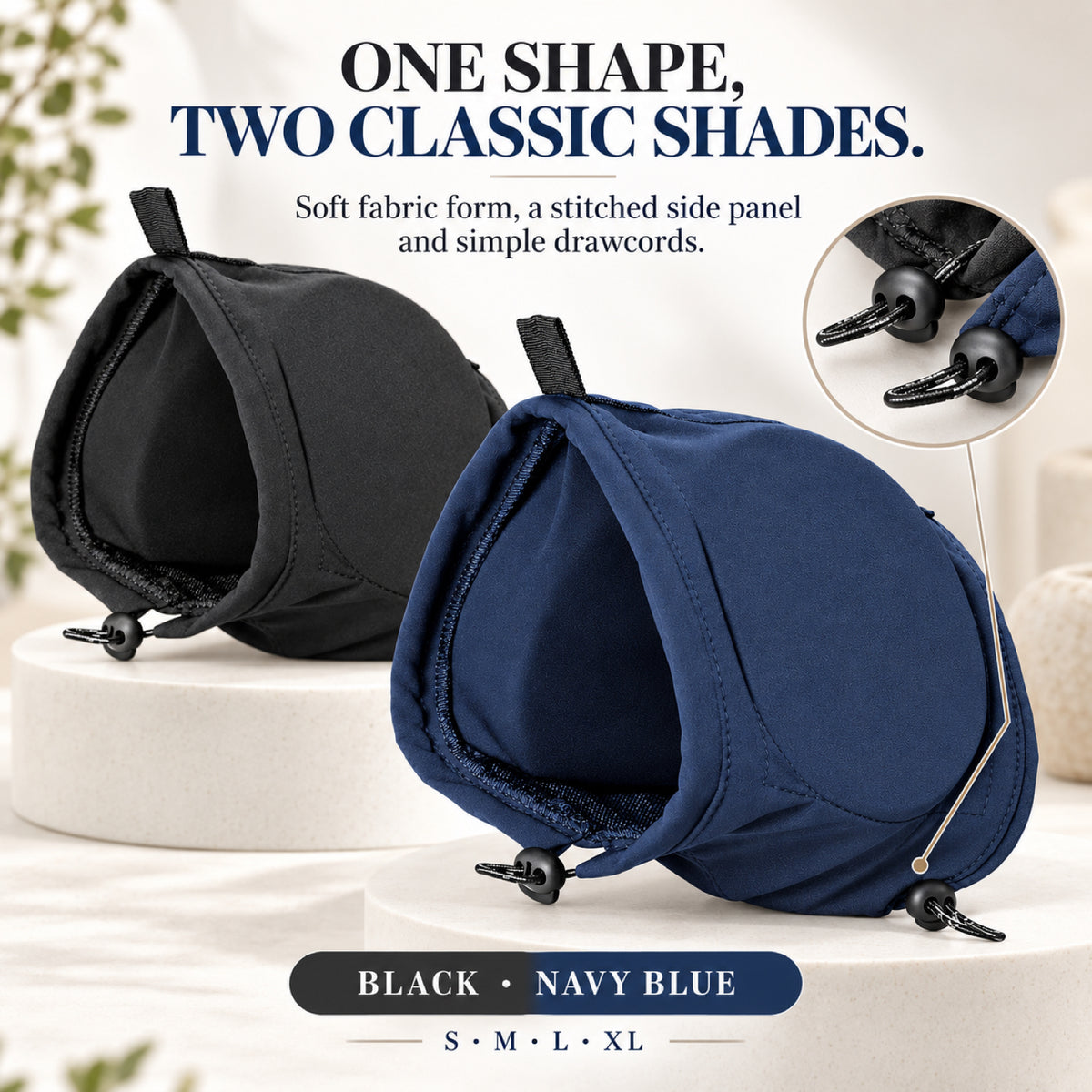 GAVPEPY Fleece-Style Dog Ear Cover Hood, Black or Navy Blue in S, M, L and XL, for covering the ears during supervised windy or noisy routines, home, grooming visits, travel and cooler outdoor outings image 7 - 6.jpg