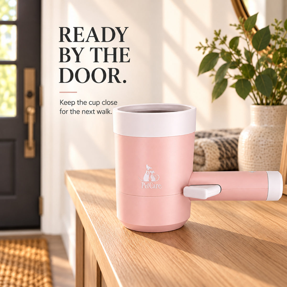 GAVPEPY Plastic Handled Paw Washer Cup, Sizes , Pink, for cleaning paws after outdoor walks; reusable cup with the selected color and size shown in the product photos; review the selected variant photo for details image 6 - 6.jpg
