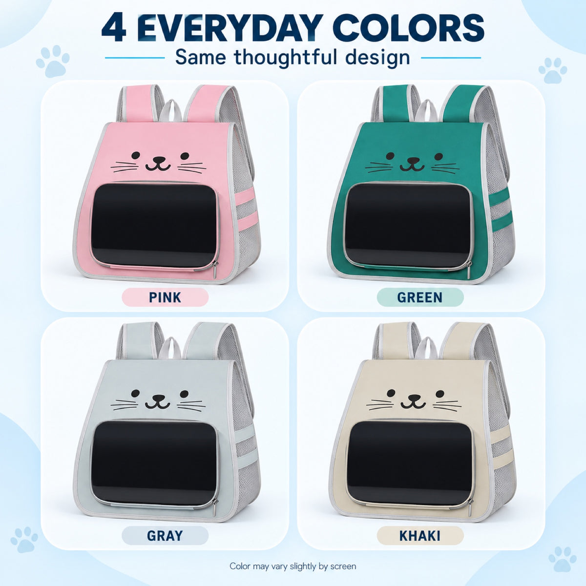 Foldable Transparent Pet Carrier Backpack, 4 Colors, By GAVPEPY image 7 - 6.jpg