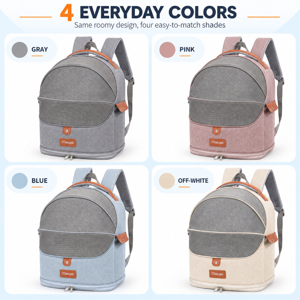Foldable Mesh Pet Carrier Backpack, 4 Colors, By GAVPEPY image 7 - 6.jpg