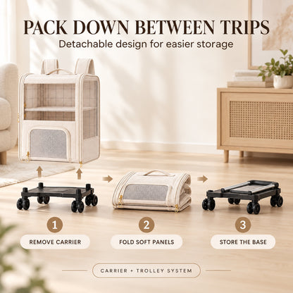 Double-Deck Rolling Pet Carrier Backpack with Telescopic Handle, By GAVPEPY image 7 - 6.jpg
