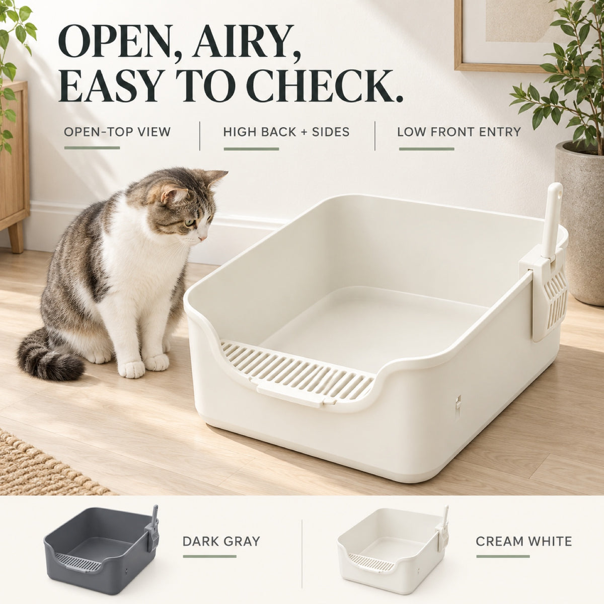 GAVPEPY High-Sided Cat Litter Box, 2 Options image 7 - 6.jpg