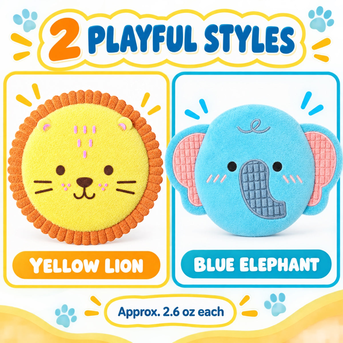 Plush Squeaky Flying Disc Dog Toy, 2 Styles, By GAVPEPY image 7 - 6.jpg
