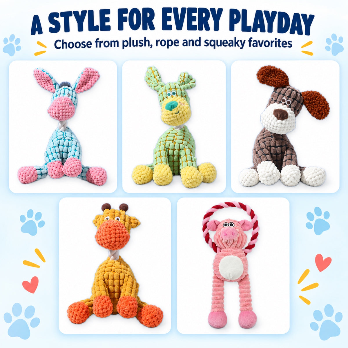 Plush Squeaky Animal Dog Toy, 34 Styles, By GAVPEPY image 7 - 6.jpg