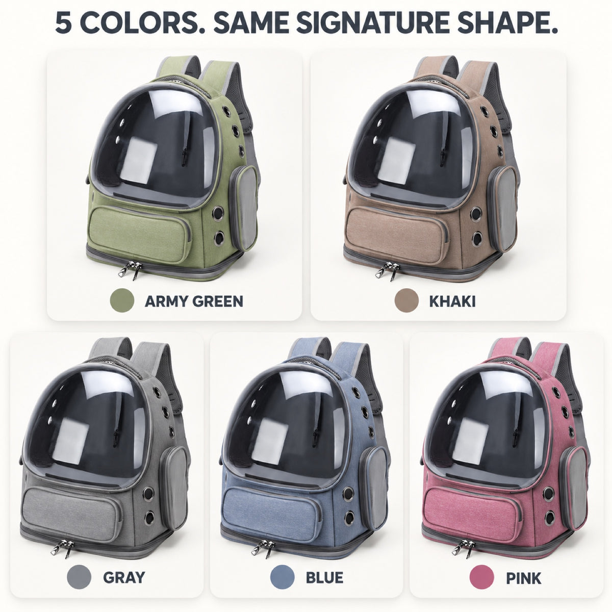 Lightweight Ventilated Pet Backpack, 5 Colors, By GAVPEPY image 7 - 6.jpg