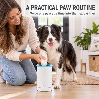 GAVPEPY ABS plastic USB Rechargeable Paw Washer, Sizes S, M, L, As Shown, after rainy walks, park visits and everyday outdoor trips; a reusable cup design for rinsing paws after walks and outdoor play image 6 - 6.jpg