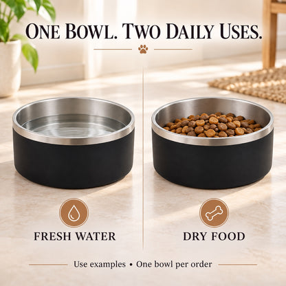 GAVPEPY Stainless Steel Pet Feeding Bowl, 14, 18 or 22 cm diameter, Red, Black, Blue, Green or White, for Everyday Dog and Cat Meals or Water at Home, wide rim and colored outer finish; a practical feeding setup for daily pet-care routines image 7 - 6.jpg