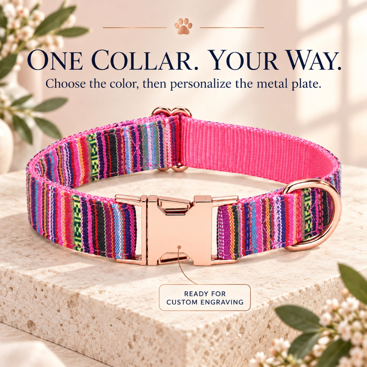 GAVPEPY Fabric Patterned Fabric Dog Collar, Sizes XS, S, M, L, 5 color or pattern options, for neighborhood walks, park visits and daily dog wear; an adjustable neckwear option for supervised walks and everyday outings image 7 - 6.jpg